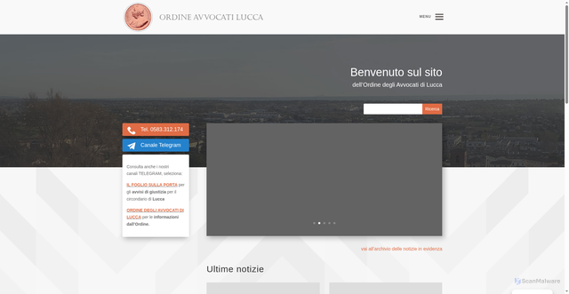 Security scan screenshot of https://www.ordineavvocati.lu.it