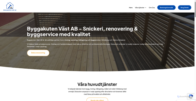 Security scan screenshot of https://byggakutenvastab.se
