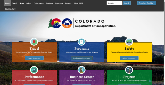 Security scan screenshot of https://www.codot.gov/