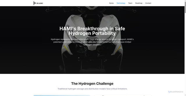 Security scan screenshot of https://hamih2r.com/technology