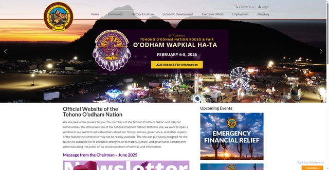 Security scan screenshot of https://www.tonation-nsn.gov/