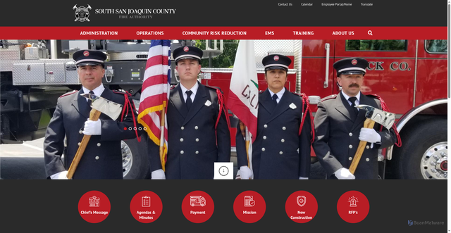 Security scan screenshot of https://www.sjcfire.org/