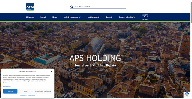 Security scan screenshot of https://www.apsholding.it/