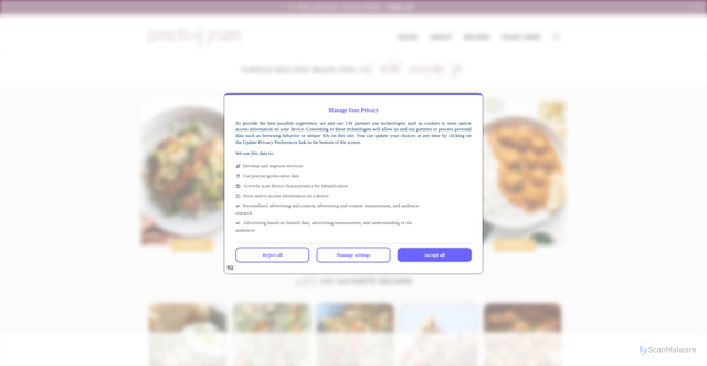 Security scan screenshot of https://pinchofyum.com