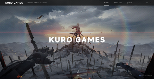 Security scan screenshot of https://kurogame.com