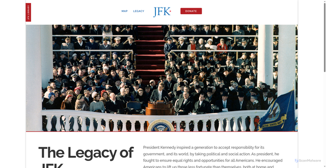 Security scan screenshot of https://jfklegacy.org/
