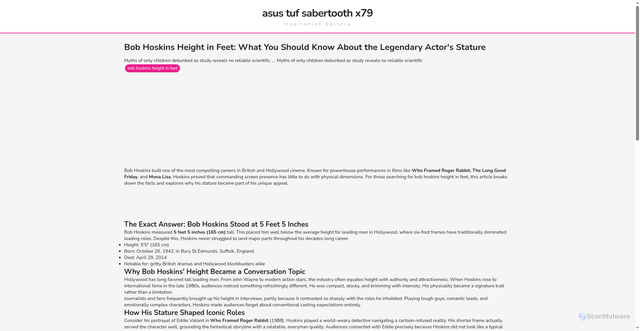 Security scan screenshot of https://terasinspiratifvision-dpjj88ku1r5n.edgeone.app/bob-hoskins-height-in-feet.html