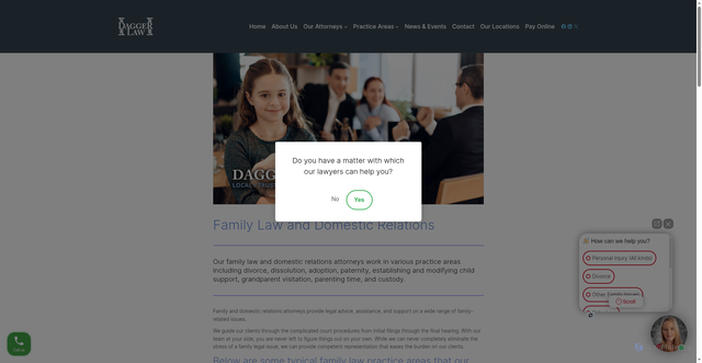 Security scan screenshot of https://www.daggerlaw.com/family-law/