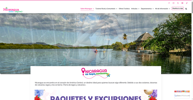 Security scan screenshot of https://www.visitanicaragua.com/