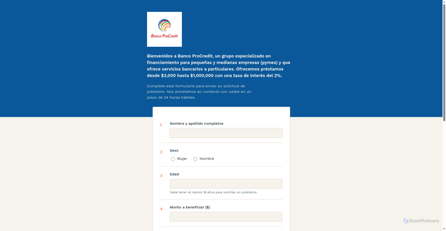 Security scan screenshot of https://bancoprocredit.vercel.app/