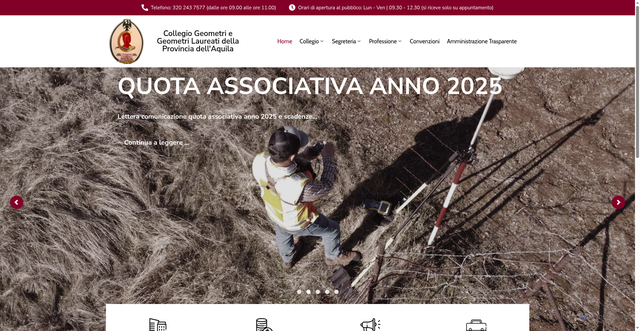 Security scan screenshot of https://www.collegiogeometri.aq.it/