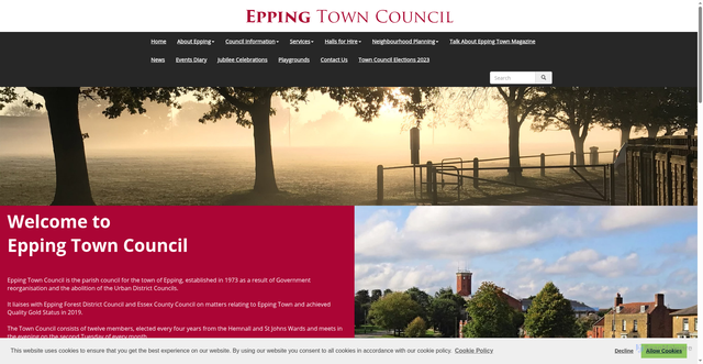 Security scan screenshot of https://www.eppingtowncouncil.gov.uk/