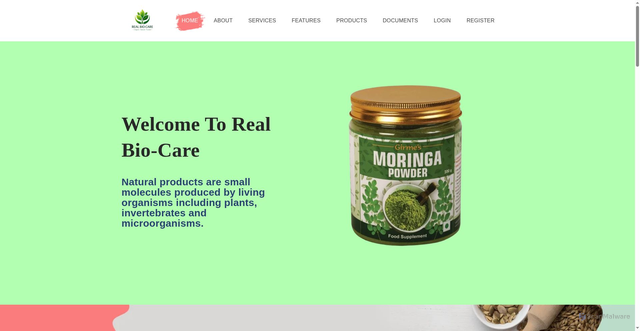 Security scan screenshot of https://realbiocare.com/index.php