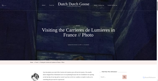 Security scan screenshot of https://www.dutchdutchgoose.com/2018/04/27/visiting-the-carrieres-de-lumineres/