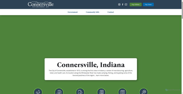 Security scan screenshot of https://connersvillein.gov/