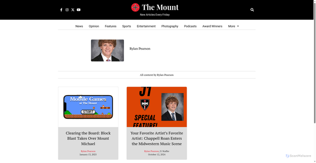 Security scan screenshot of https://mountonline.org/staff_name/rylan-pearson/