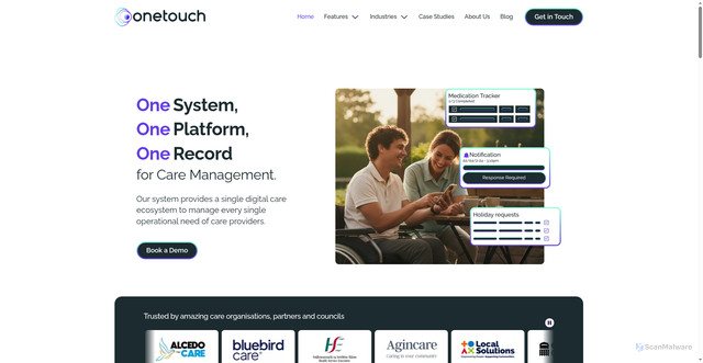 Security scan screenshot of https://onetouchhealth.net