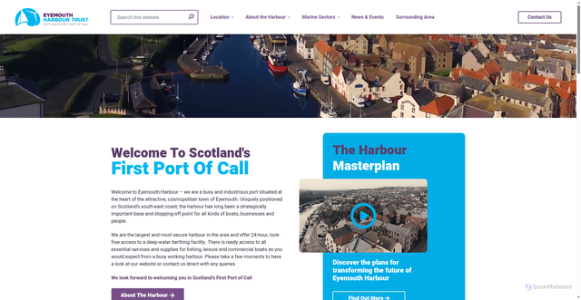 Security scan screenshot of https://www.eyemouth-harbour.co.uk/