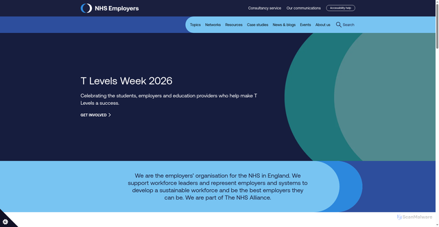 Security scan screenshot of https://nhsemployers.org