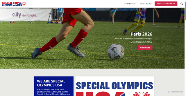 Security scan screenshot of https://www.specialolympicsusa.org/