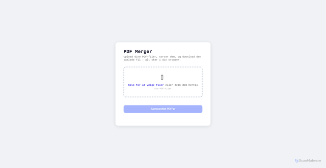 Security scan screenshot of http://teknologiforstandig.dk/public/pdfmerger/