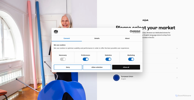 Security scan screenshot of https://www.mjukhome.com/