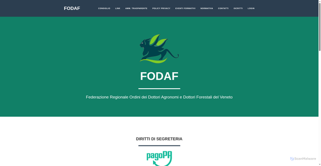Security scan screenshot of https://www.fodafveneto.it