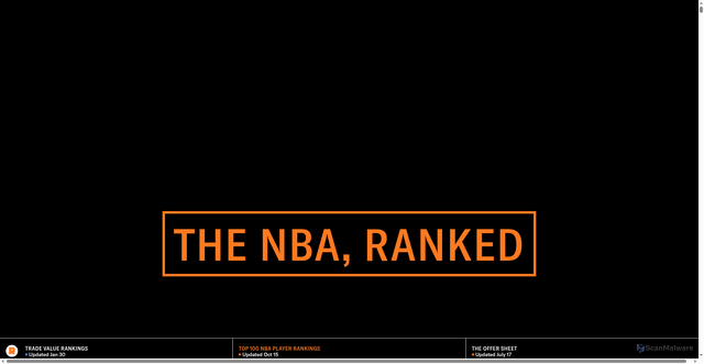 Security scan screenshot of https://nbarankings.theringer.com/trade-value