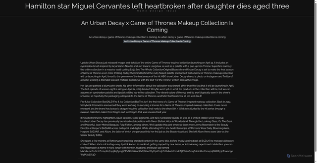 Security scan screenshot of https://byrobynbrownhugo-5p8c8qkuvt.edgeone.app/12879-an-urban-decay-x-game-of-thrones-makeup-collection-is-coming.html
