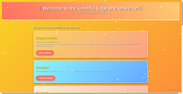 Security scan screenshot of https://myfunweb-orzhi53xhy.edgeone.app/