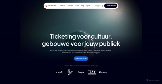Security scan screenshot of https://ticketmatic.com