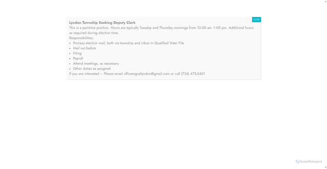 Security scan screenshot of https://lyndontownshipmi.gov/