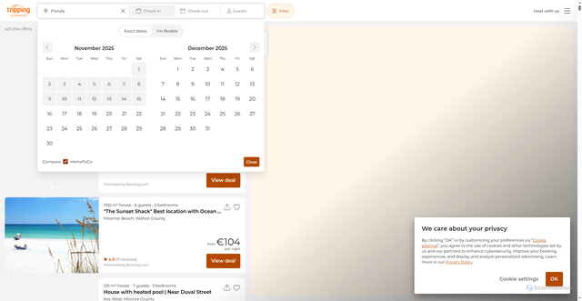 Security scan screenshot of https://www.tripping.com/search?search-input=New+Orleans%2C+LA%2C+United+States