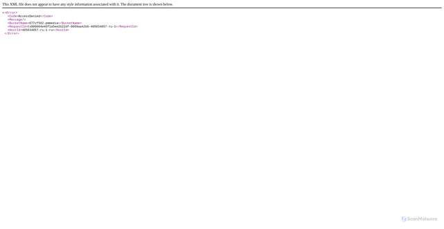 Security scan screenshot of https://677cf502-pmmedia.s3.timeweb.cloud