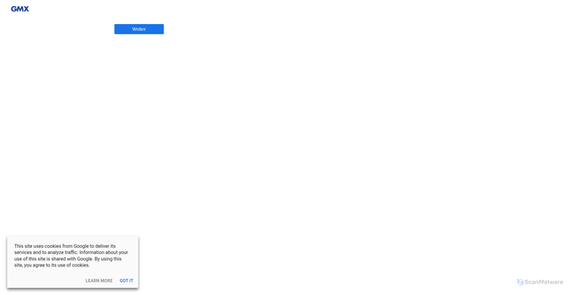Security scan screenshot of https://sites.google.com/view/gmxneteuro/home