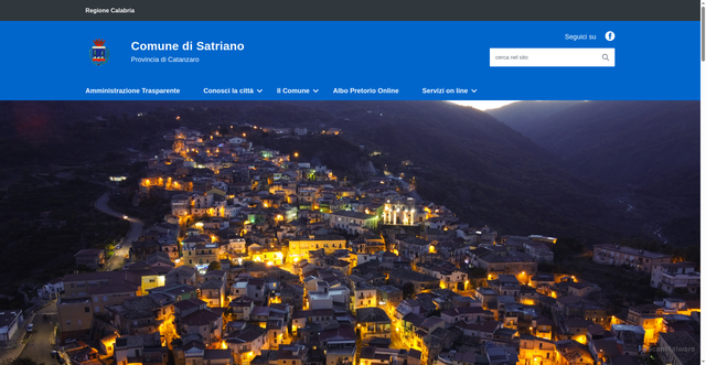 Security scan screenshot of https://www.comune.satriano.cz.it/