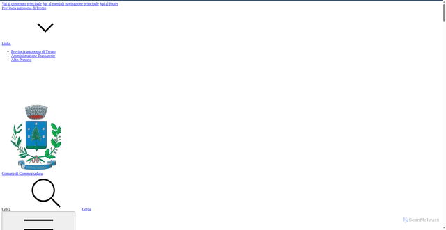 Security scan screenshot of https://www.comune.commezzadura.tn.it/