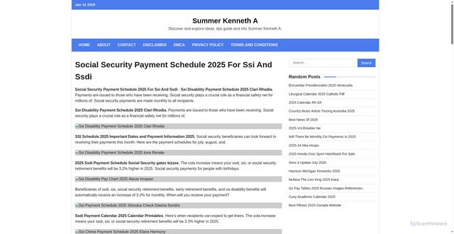 Security scan screenshot of https://summerkennetha.pages.dev/hqqcm-new-social-security-payment-schedule-2025-for-ssi-and-ssdi-rugnz/