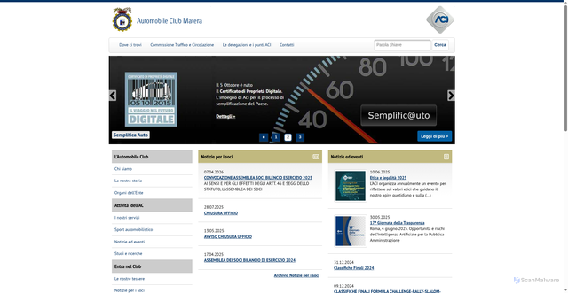 Security scan screenshot of https://www.matera.aci.it