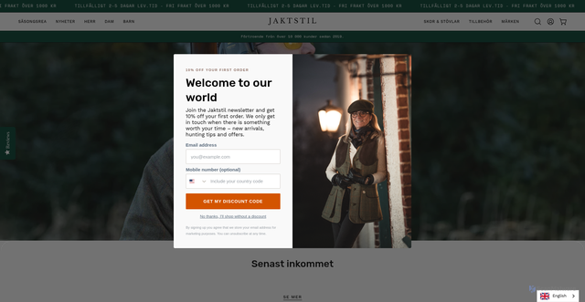 Security scan screenshot of https://jaktstil.se