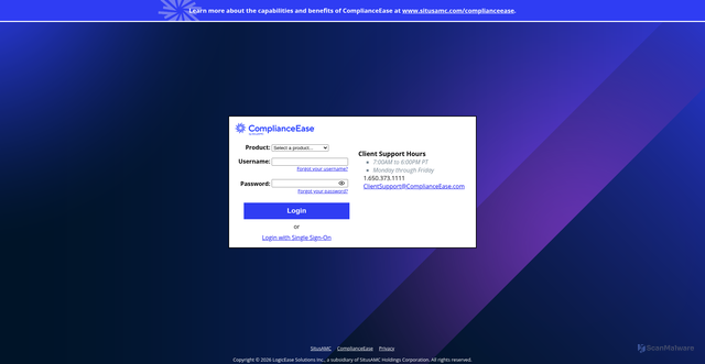 Security scan screenshot of https://complianceease.com