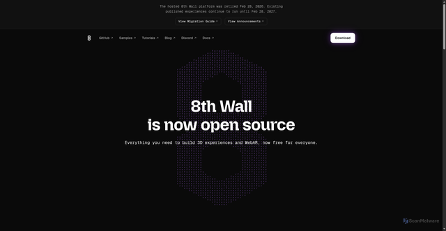 Security scan screenshot of https://8thwall.com