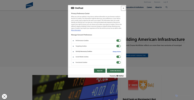 Security scan screenshot of https://www.rwbaird.com/