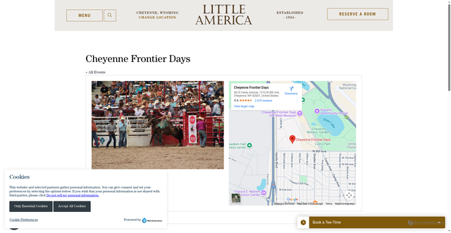 Security scan screenshot of https://cheyenne.littleamerica.com/venue/cheyenne-frontier-days/