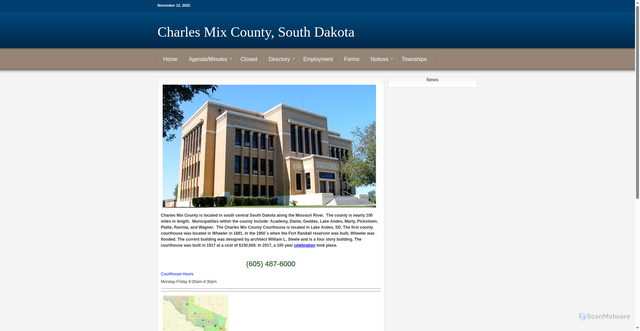 Security scan screenshot of https://charlesmixcounty.gov/