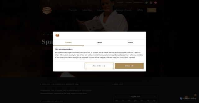 Security scan screenshot of https://www.copperhill.se/en/produkt/relax-spapaket/?utm_source=revinate&utm_medium=email&utm_campaign=Vandring%20%20%26%20Polestar%20%7C%20Aug%7C%20ENG-906408