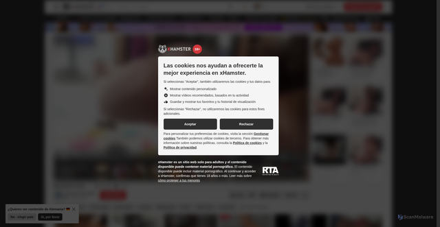 Security scan screenshot of https://es.xhamster.com/videos/big-black-booty-12802970