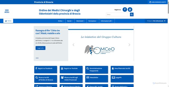 Security scan screenshot of https://ordinemedici.brescia.it/