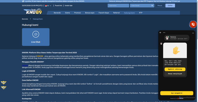 Security scan screenshot of https://kno89seven.com/contact-us