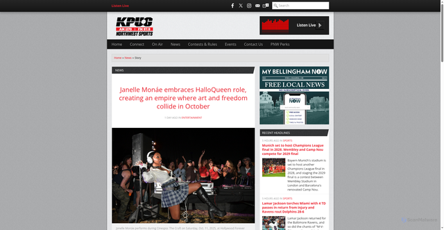 Security scan screenshot of https://kpug1170.com/news/030030-janelle-monae-embraces-halloqueen-role-creating-an-empire-where-art-and-freedom-collide-in-october/